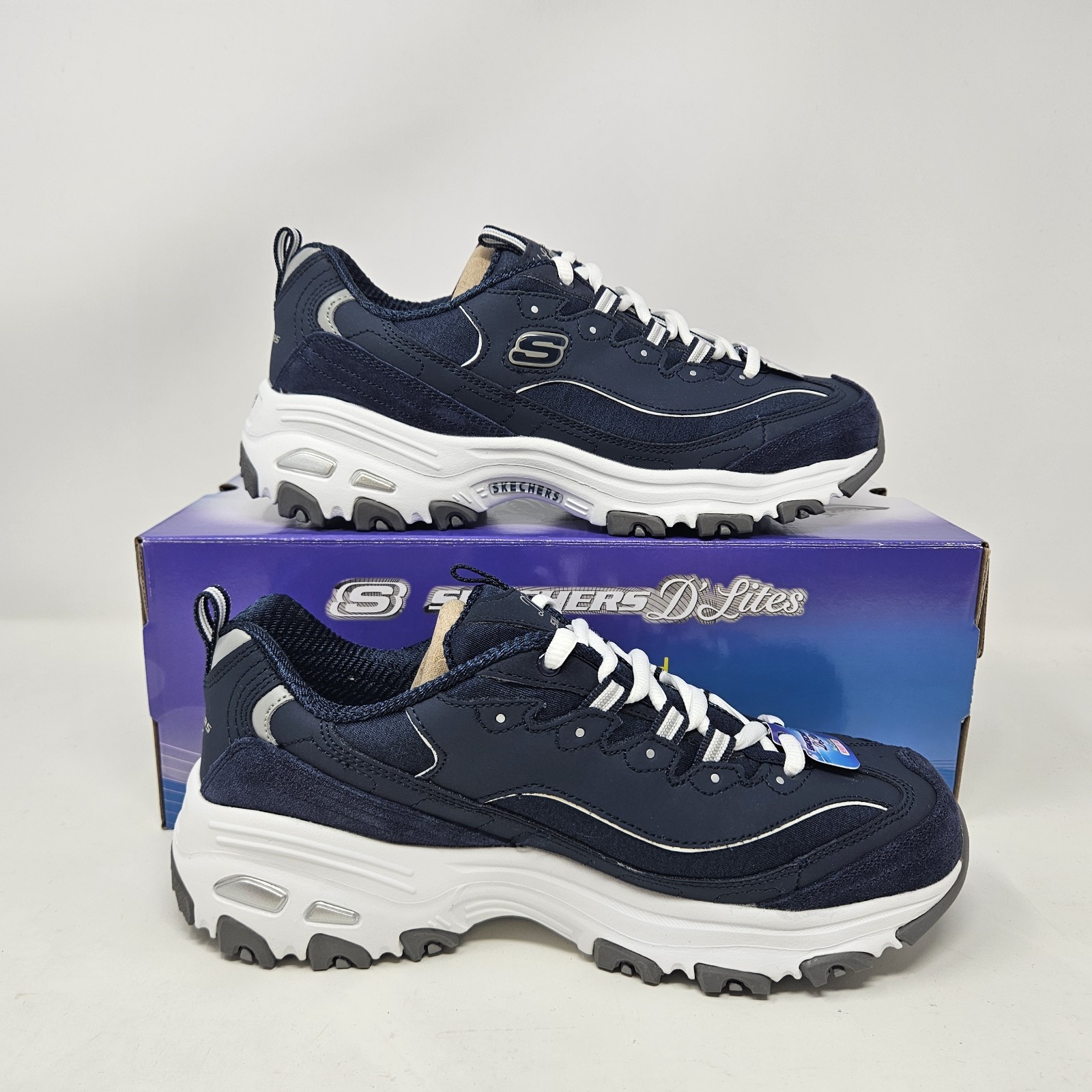 Skechers D’Lites – Me Time ‘Navy/White’ Comfort Sneakers / 11936 / Womens Size 8