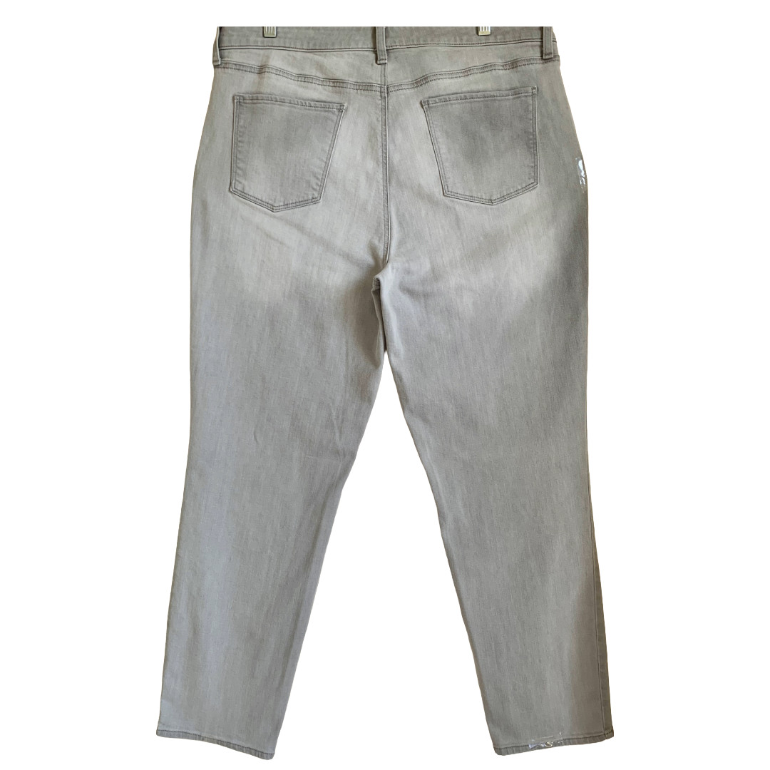 NWOT TALBOTS Womens’ Light Gray Zenith Wash Slim Ankle Jeans Size 16