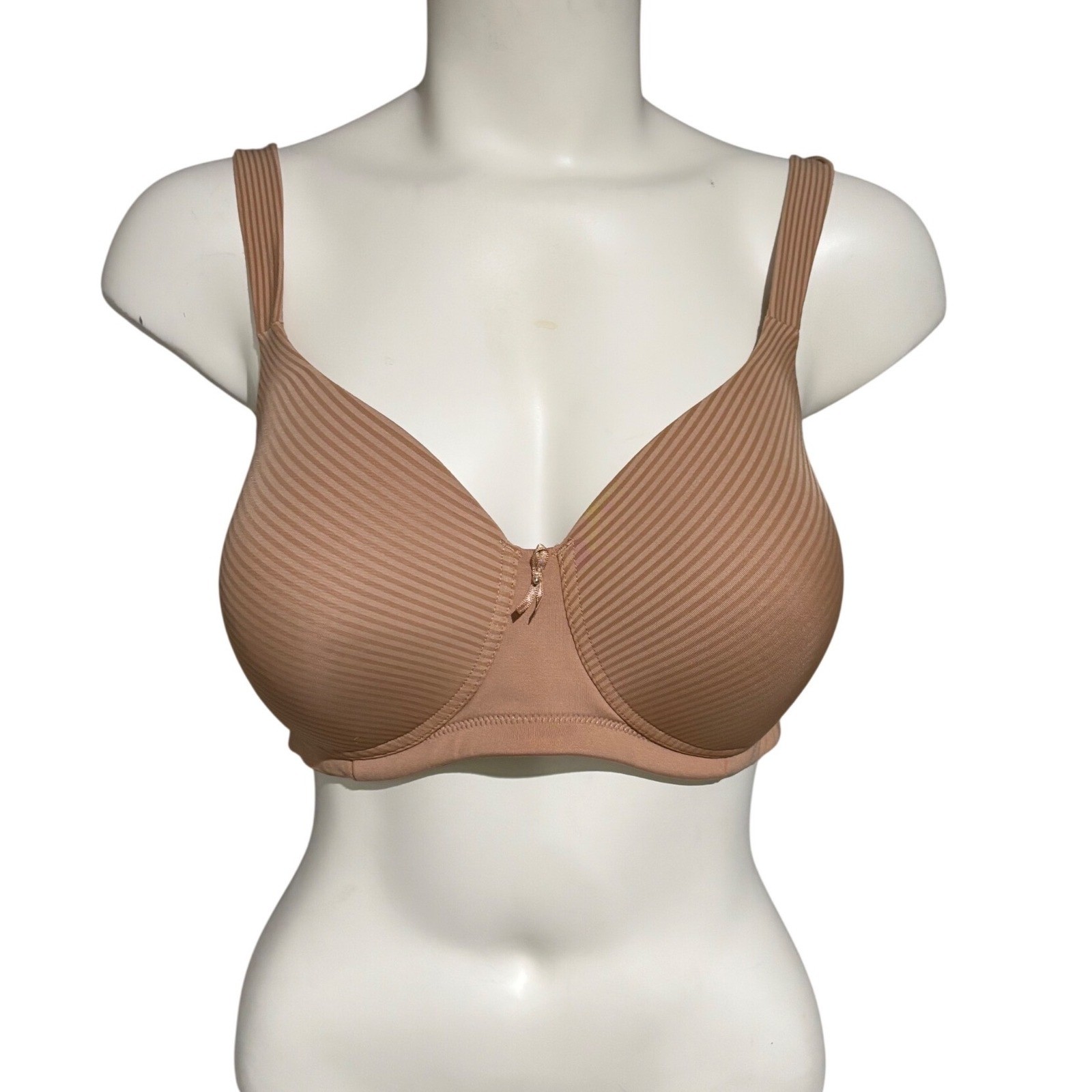Vanity Fair Beauty Back Wife Free Bra Tan Striped 40B 72389 Full Figure Support