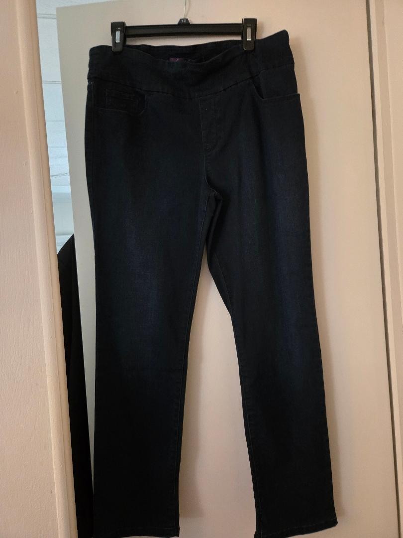 GLORIA VANDERBILT AMANDA, PULL ON JEANS, 14 petite