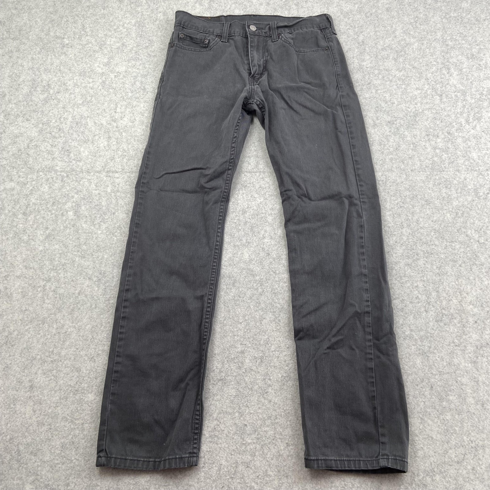 Levis 513 Jeans Mens 30×32 (29×29) Gray Charcoal Slim Straight Stretch Denim