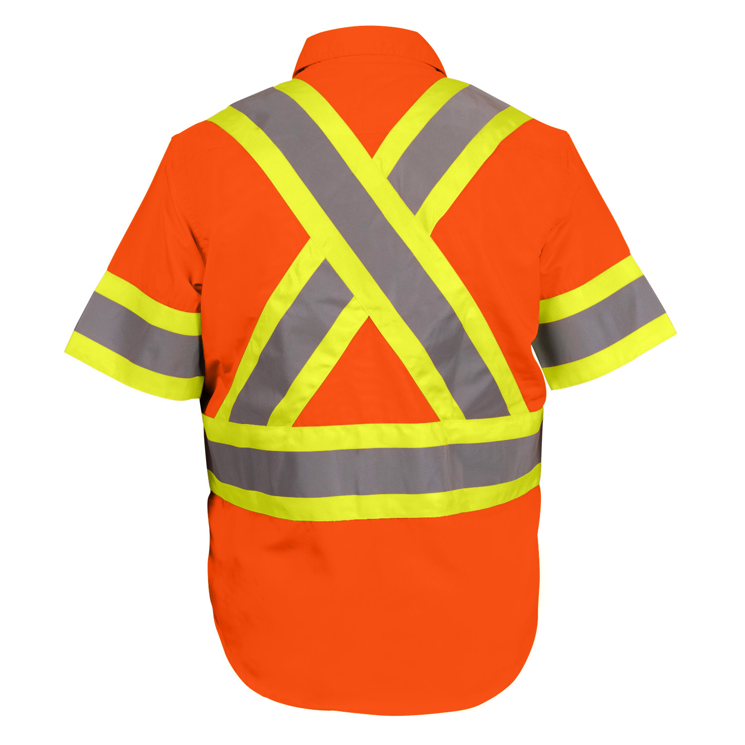 Premium Class 3 High Visibility Hi Vis Safety Shirt – Half Sleeve-65% C35% N-6oz