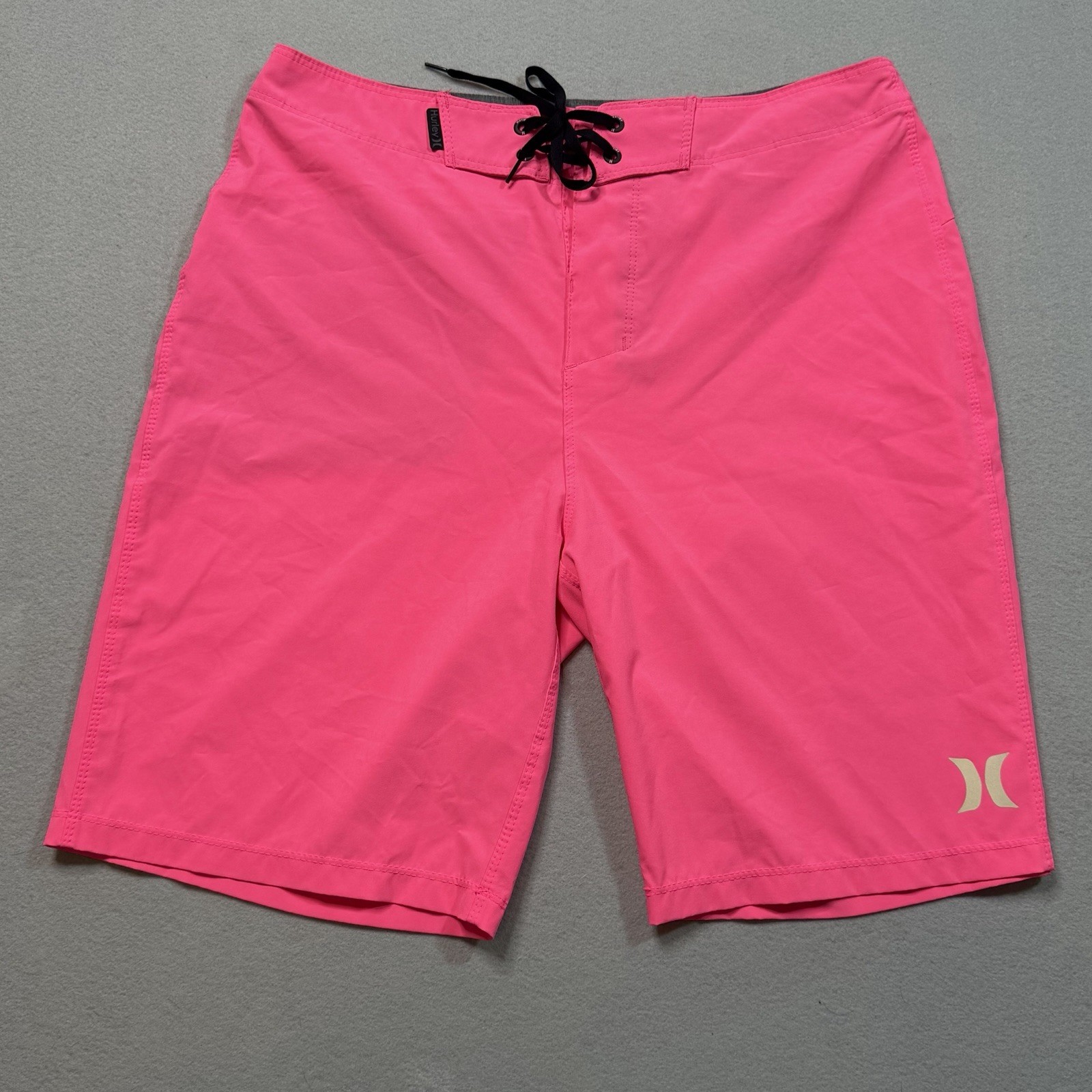 Hurley Board Shorts Mens 30 NEON Pink Tropical Surf Beach Polyester