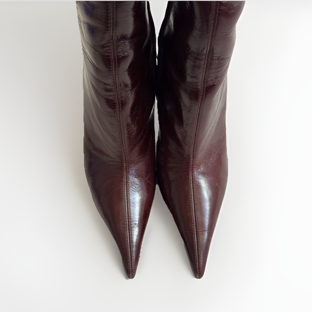 ZARA THIN HEEL LEATHER BOOTS 9US/40EU – 3003/410