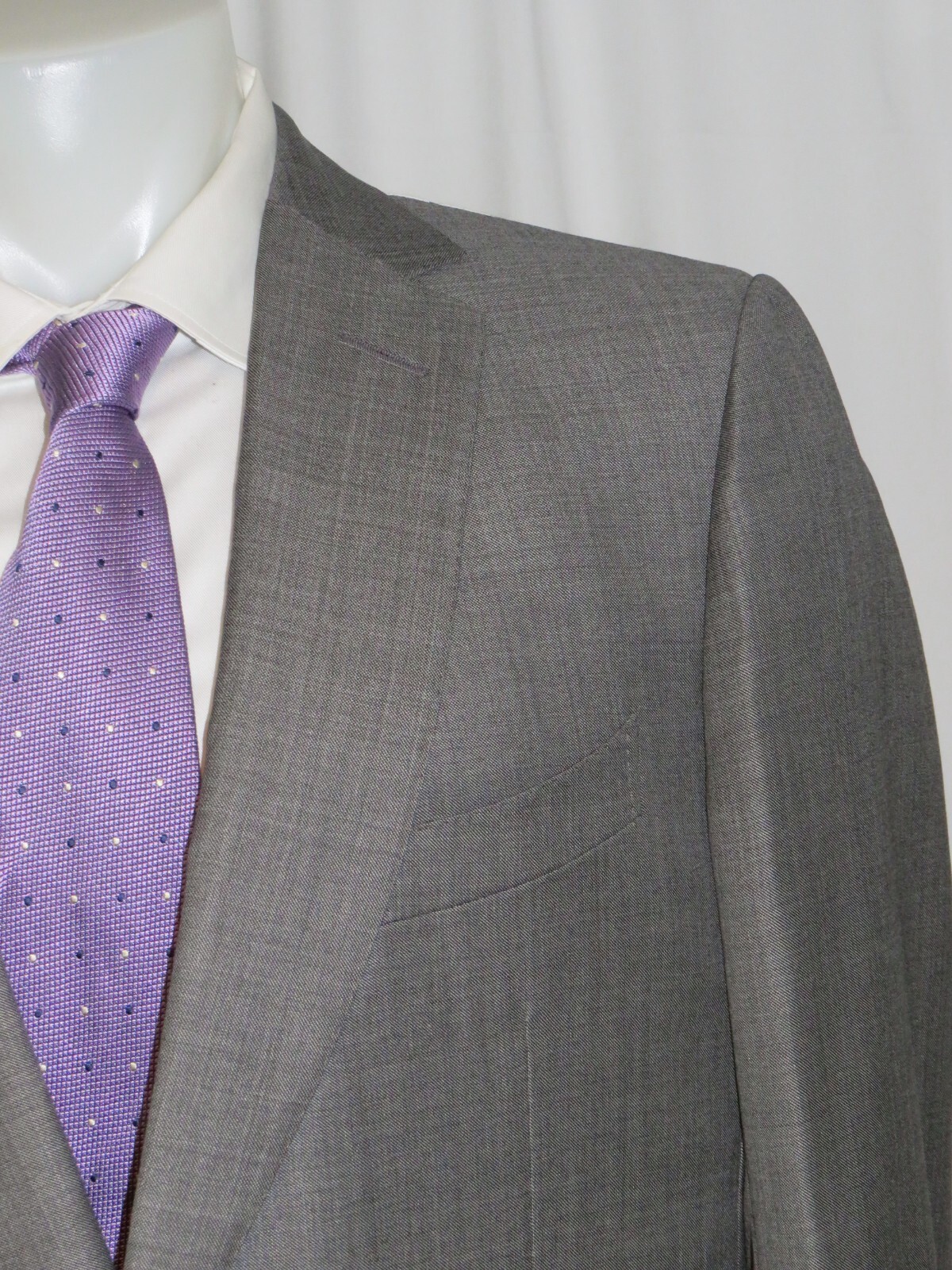 Dunhill x Zegna Mayfair Fit Solid Gray Current Two Button Suit 46L NWT