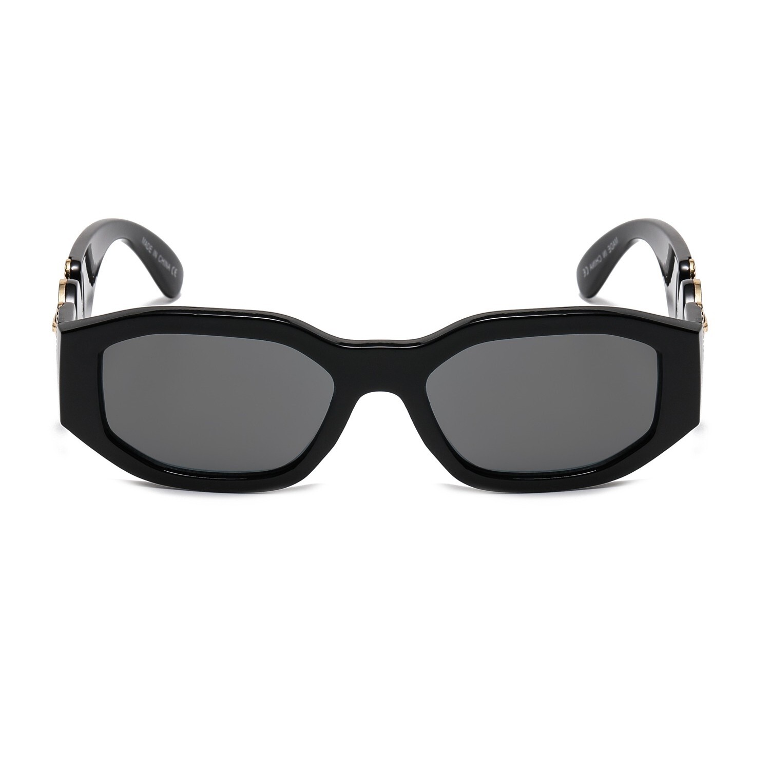 NEW CLASSIC HIP HOP RAPPER STYLE SUNGLASSES Black Frame GOLD DARK LENS GANGSTER
