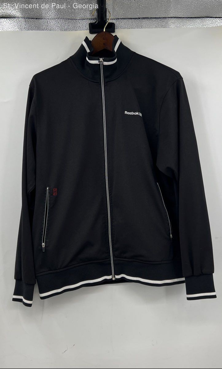 Reebok Full Zip Lightweight Jacket Men’s Size Large Black Casual