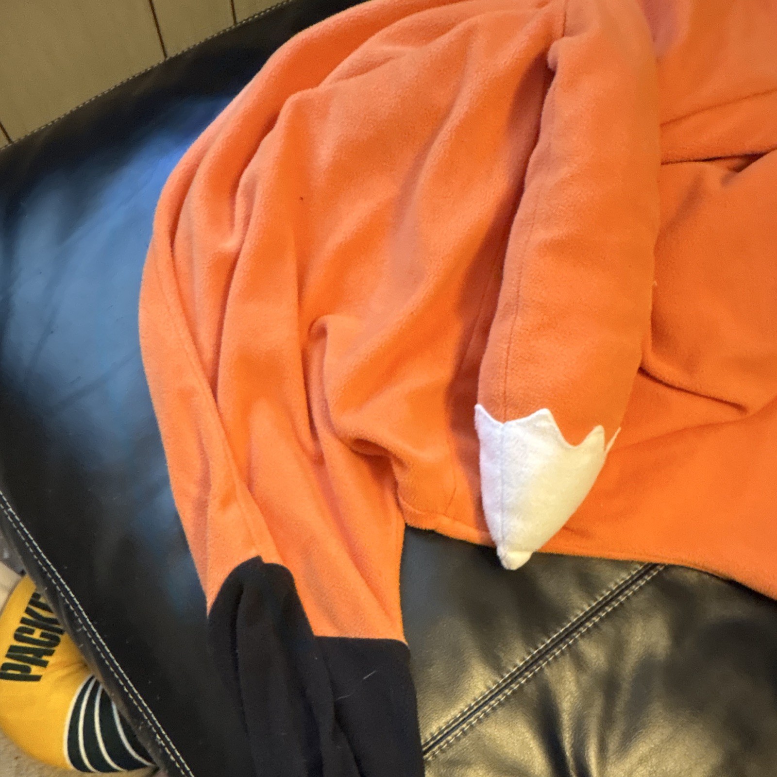 SAZAC Fox One Piece Costume one piece Hooded Button Front Orange White Black