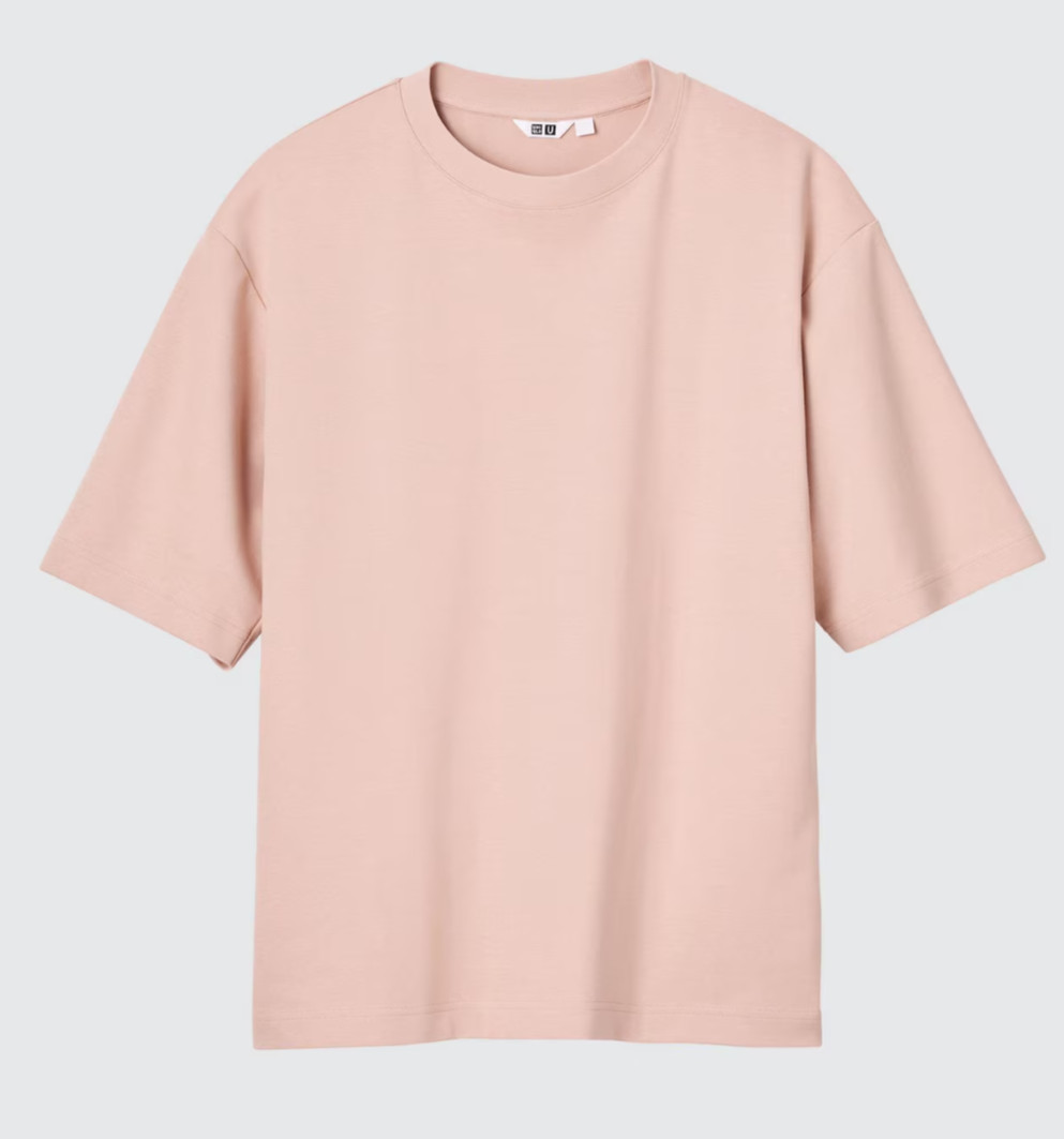 UNIQLO U AIRism Cotton Oversized Crew Neck Half-Sleeve T-Shirt S-XL Japan
