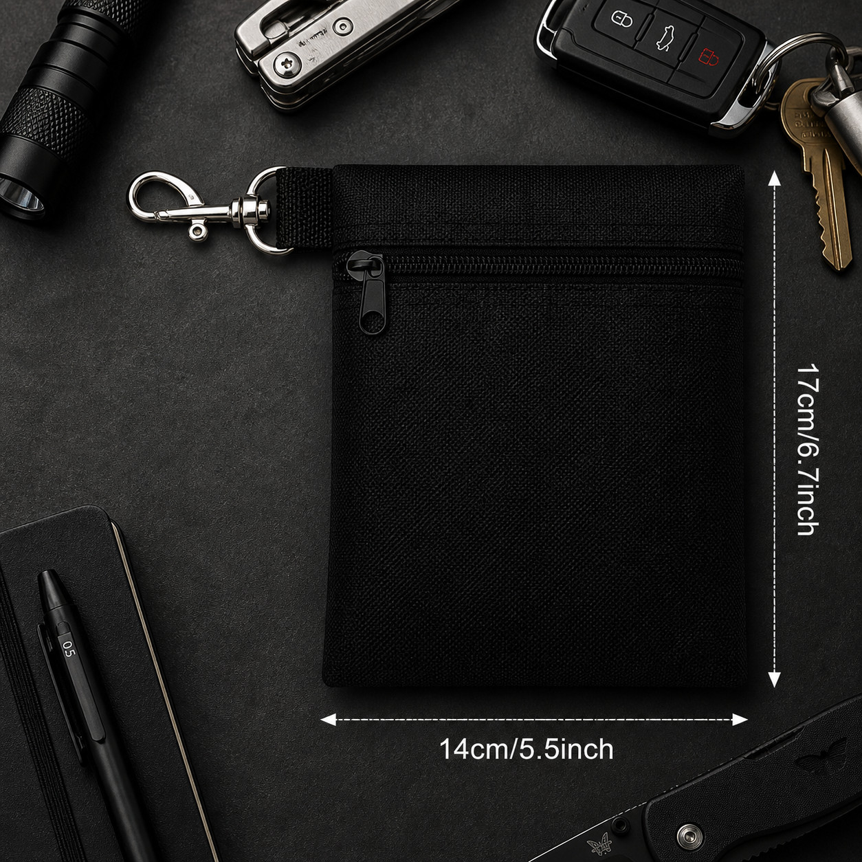 Modular Carry System Utility Pouch Swivel Clip Key Ring Everyday Carry Organizer