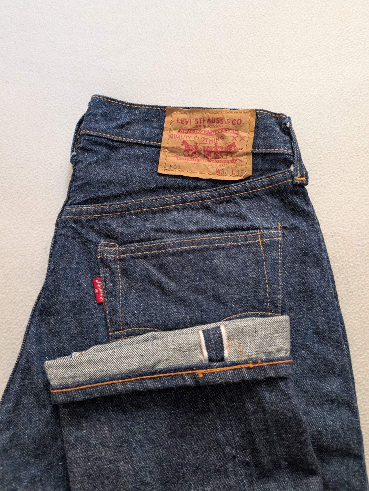 Levi’s 60’s 70’s 501xx 66 Jeans W30 L36 Selvedge Redline USA Denim Single Men