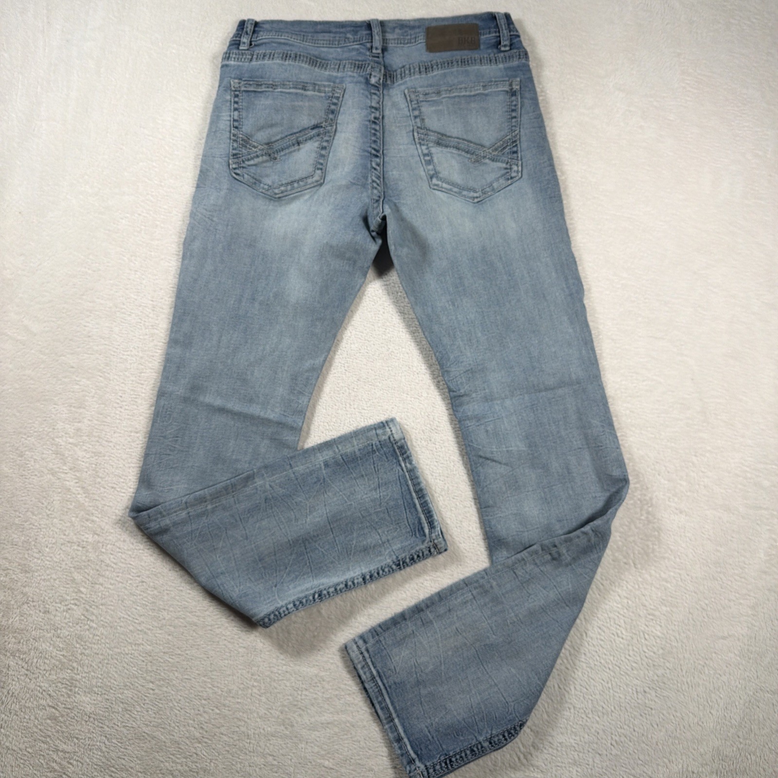 BKE Alec Men’s Straight Jeans 32×32 Light Wash Stretch Denim