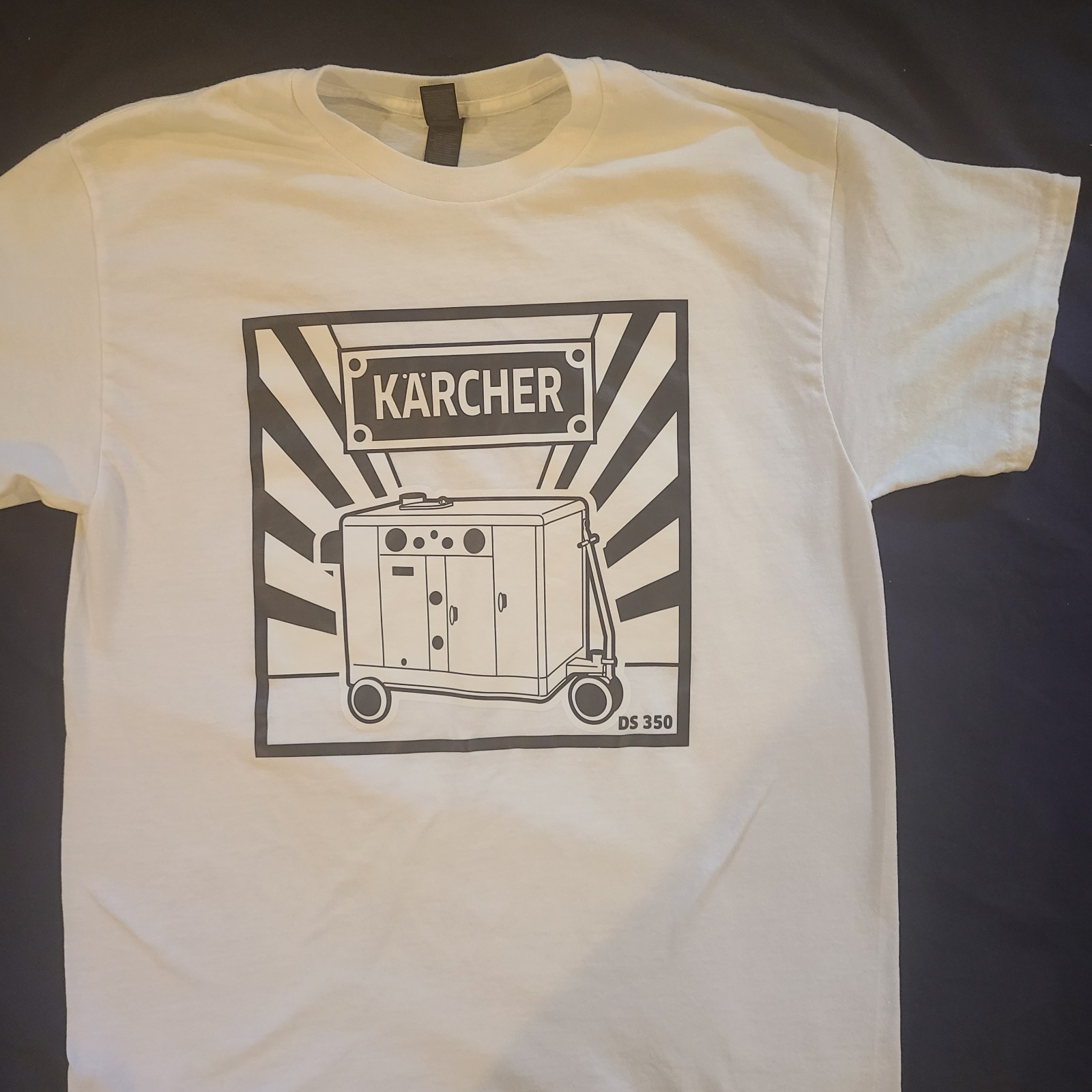 Gildan DryBlend White Karcher DS 350 Sustain Graphic Crew Neck T-Shirt Men’s M