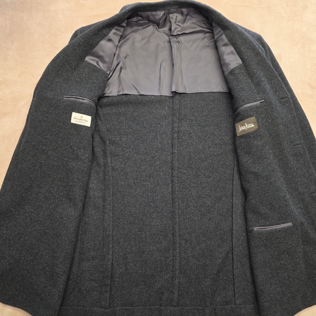 Ermendgildo Zegna Blazer 90% Wool 10 % Cashmere Size 58 Color Gray Elegant