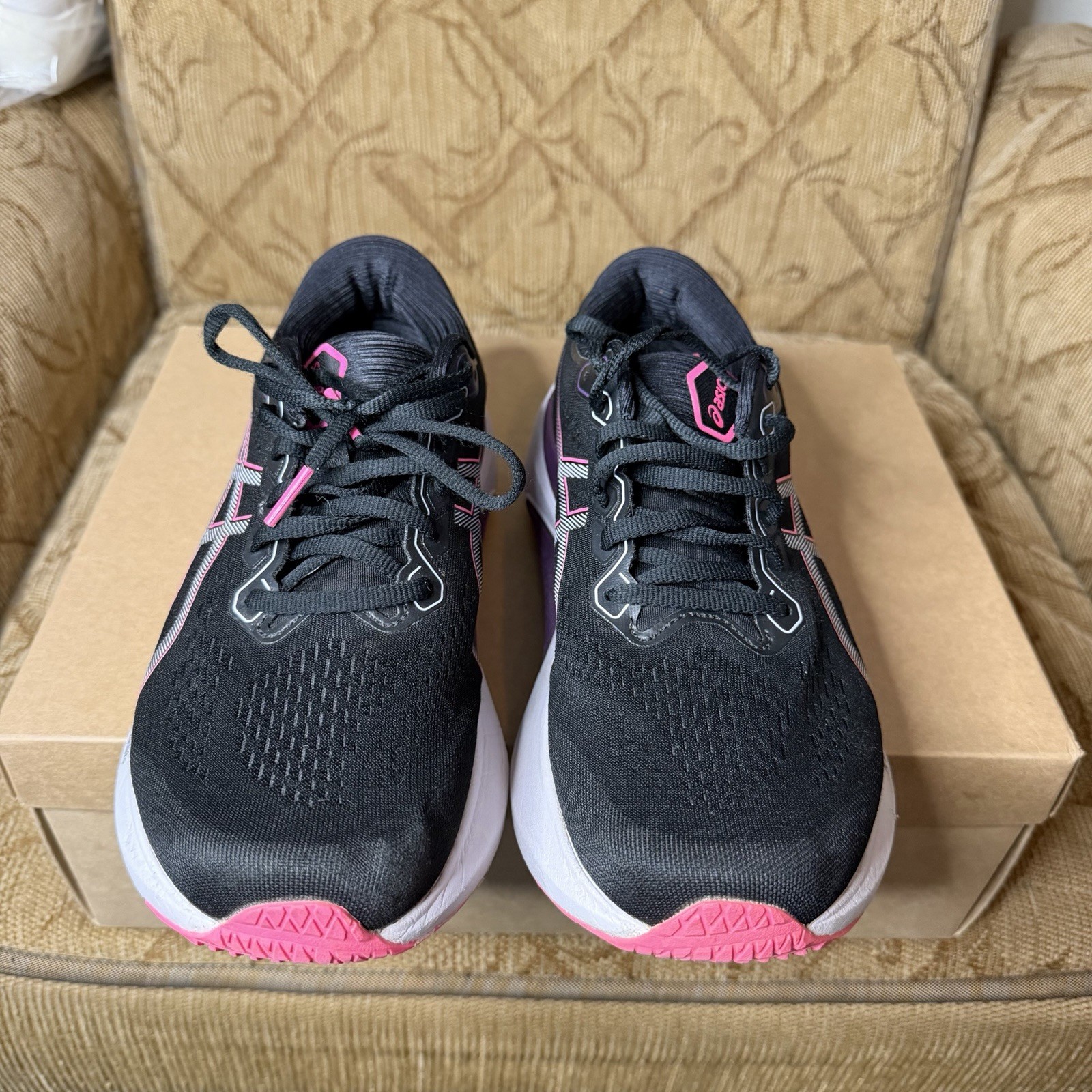 Asics Gel-Kayano 30 Black Lilac Hint 1012B503 Athletic Sneaker Womens 9.5 Wide