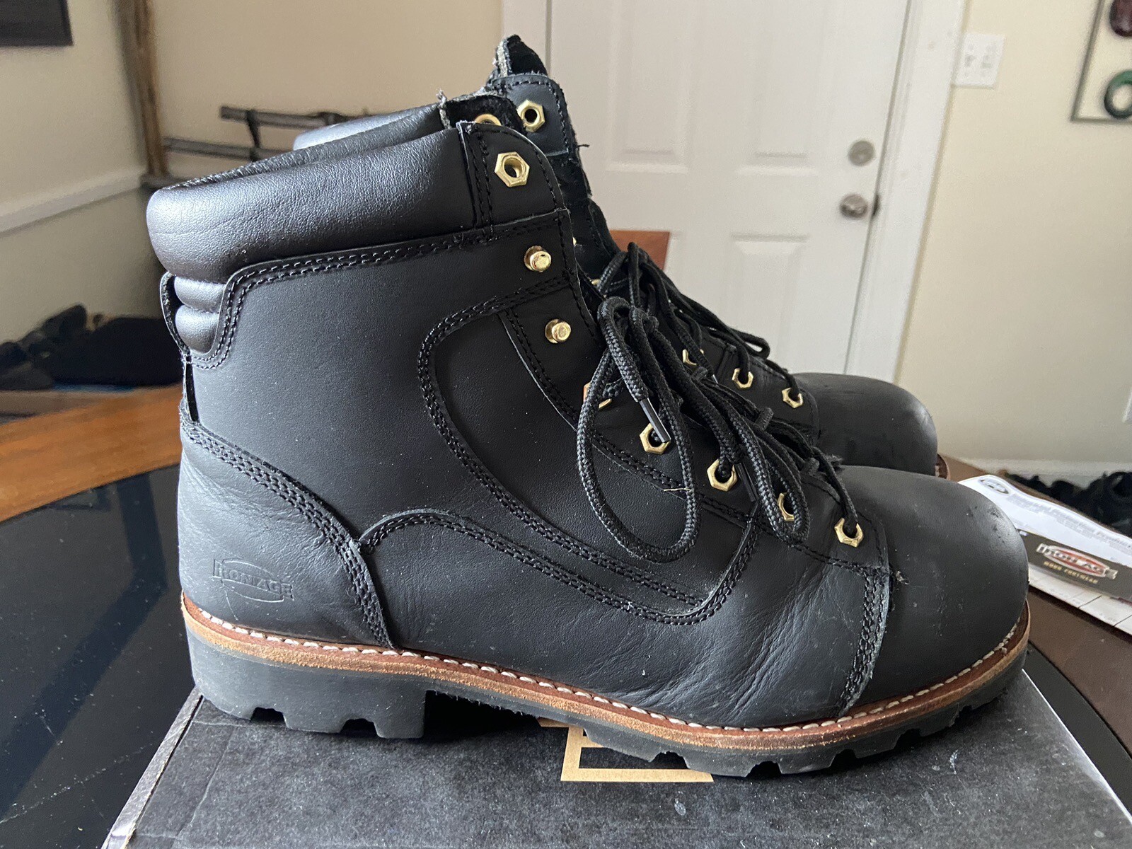 Iron Age Loader Steel Toe 6” Black Men 13W Boot IA0103 Retail $120 Logger Style