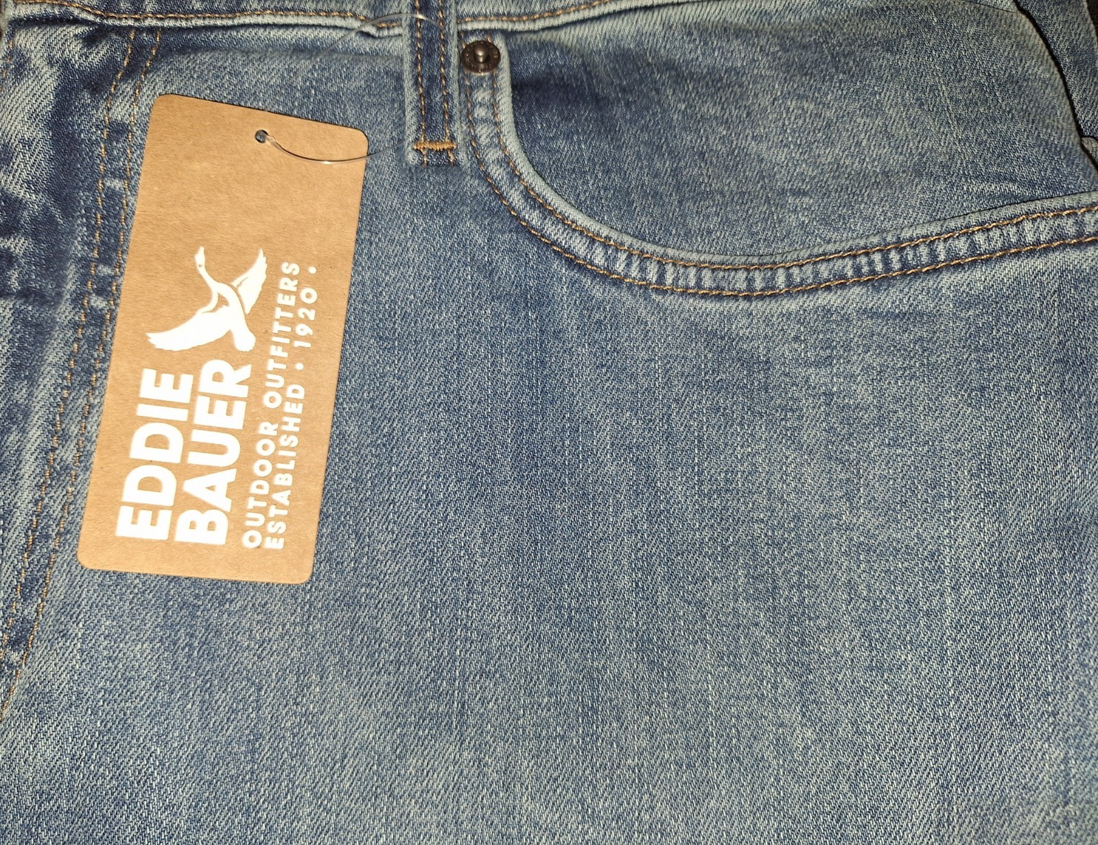BRAND NEW! (19 SIZES)-Eddie Bauer “Mr. Eddie’s Flex Jean-STRAIGHT”-Dusty Blue