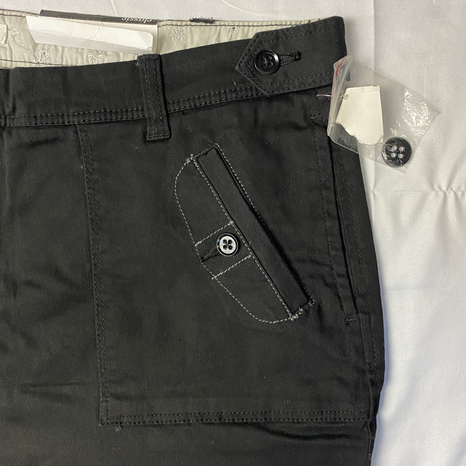 Cato Classic Womens 18 Black Pants Sits Below Waist Relaxed Thigh Cotton Stretch