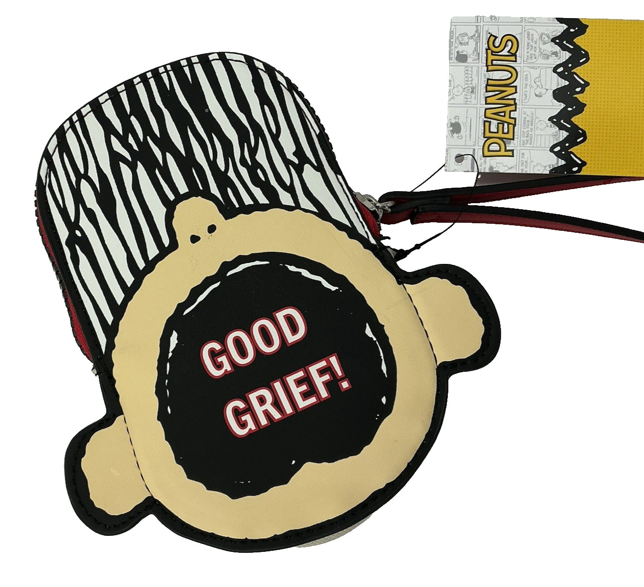 Peanuts Charlie Brown Wristlet Baseball “GOOD GRIEF” Coin Purse Figural
