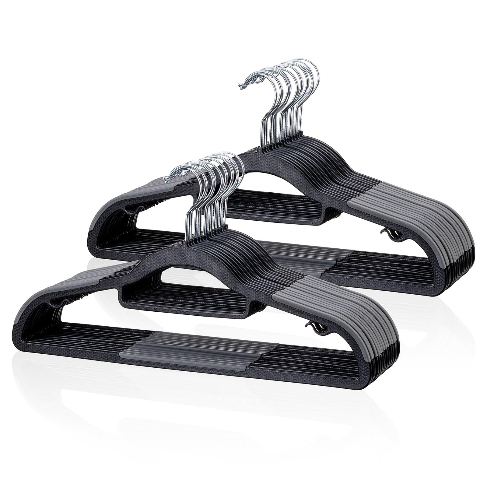 Tonswachic Heavy Duty Plastic Clothes Hangers, Space Saving Hangers 30 Pack, …
