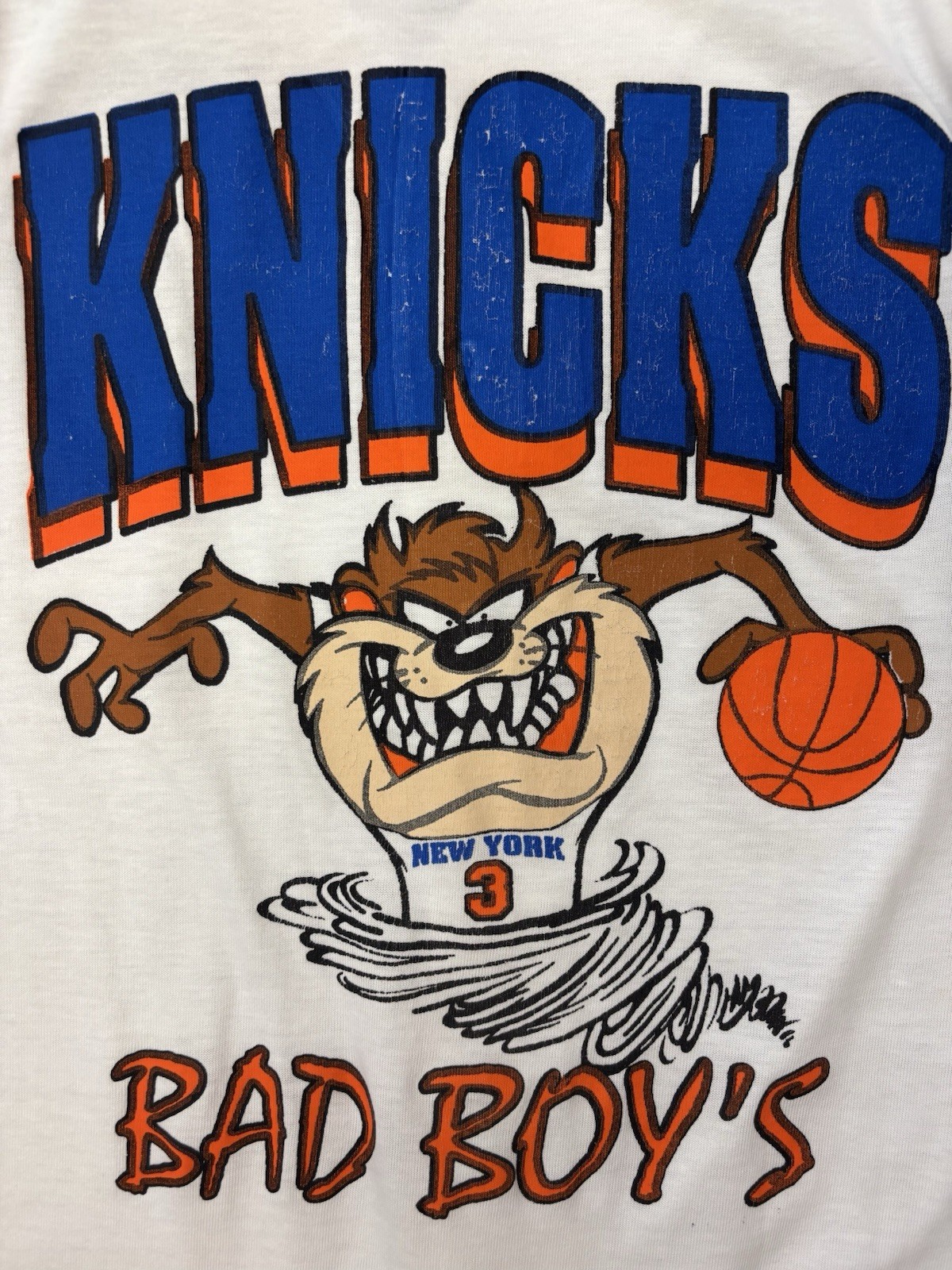 Vintage 1990s New York Knicks Looney Tunes Baseball Jersey Small Nba 90s