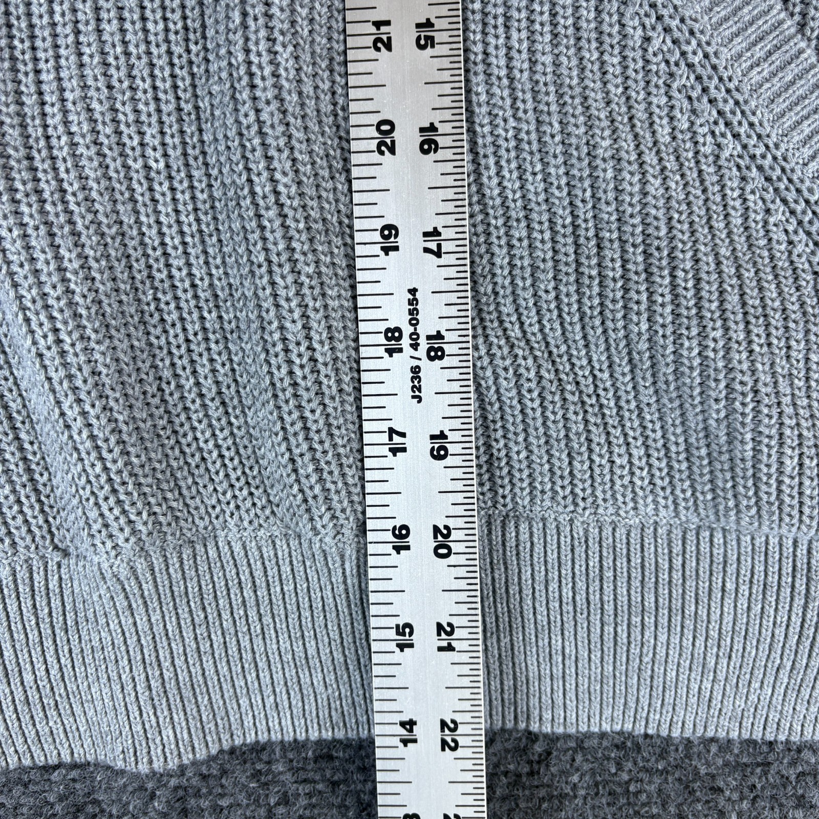 78&Sunny Wrap Sweater Womens Large Gray Chunky Knit V Neck School Walking Winter