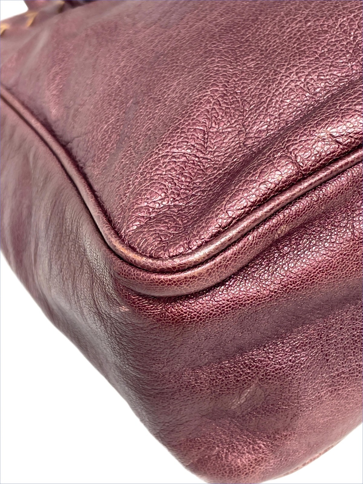 Bottega Veneta 2000’s Tote Bag Burgundy Leather Used