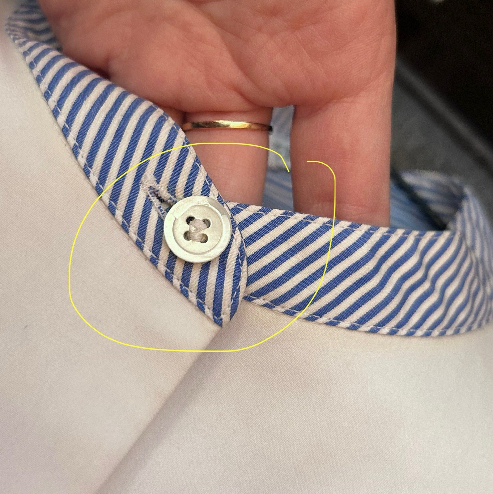 Loewe Asymmetrical Two Tone Striped Tuxedo Button-Up Shirt Size 34