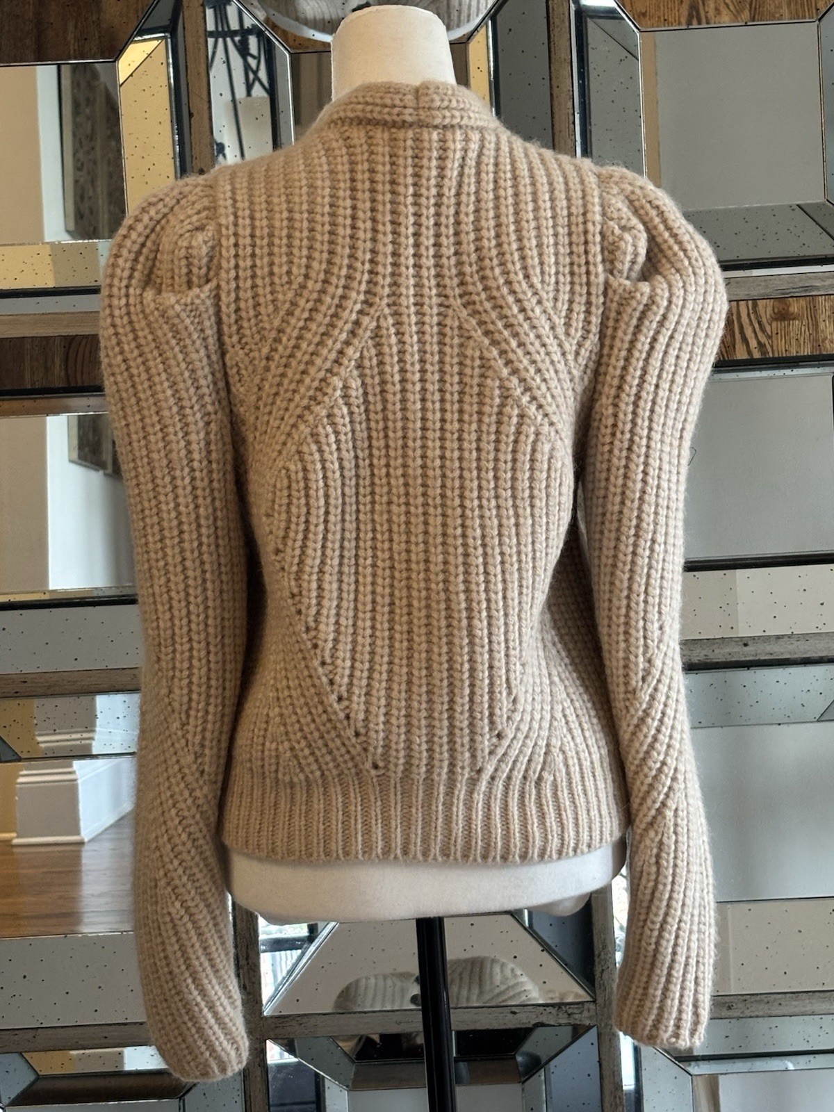 Ulla Johnson Greta Alpaca Creme Cardigan Sweater US Sz 0 New W/Tag Ret $495.