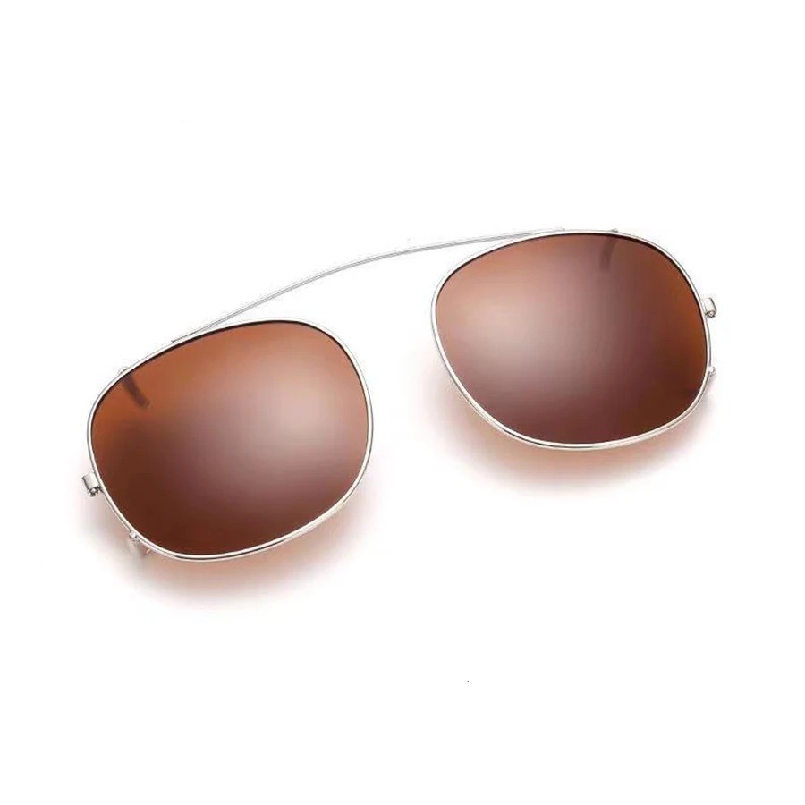 Johny Dep Polarize Clip On Sunglasses Oval UV400 Vintage Metal Frame For Outdoor