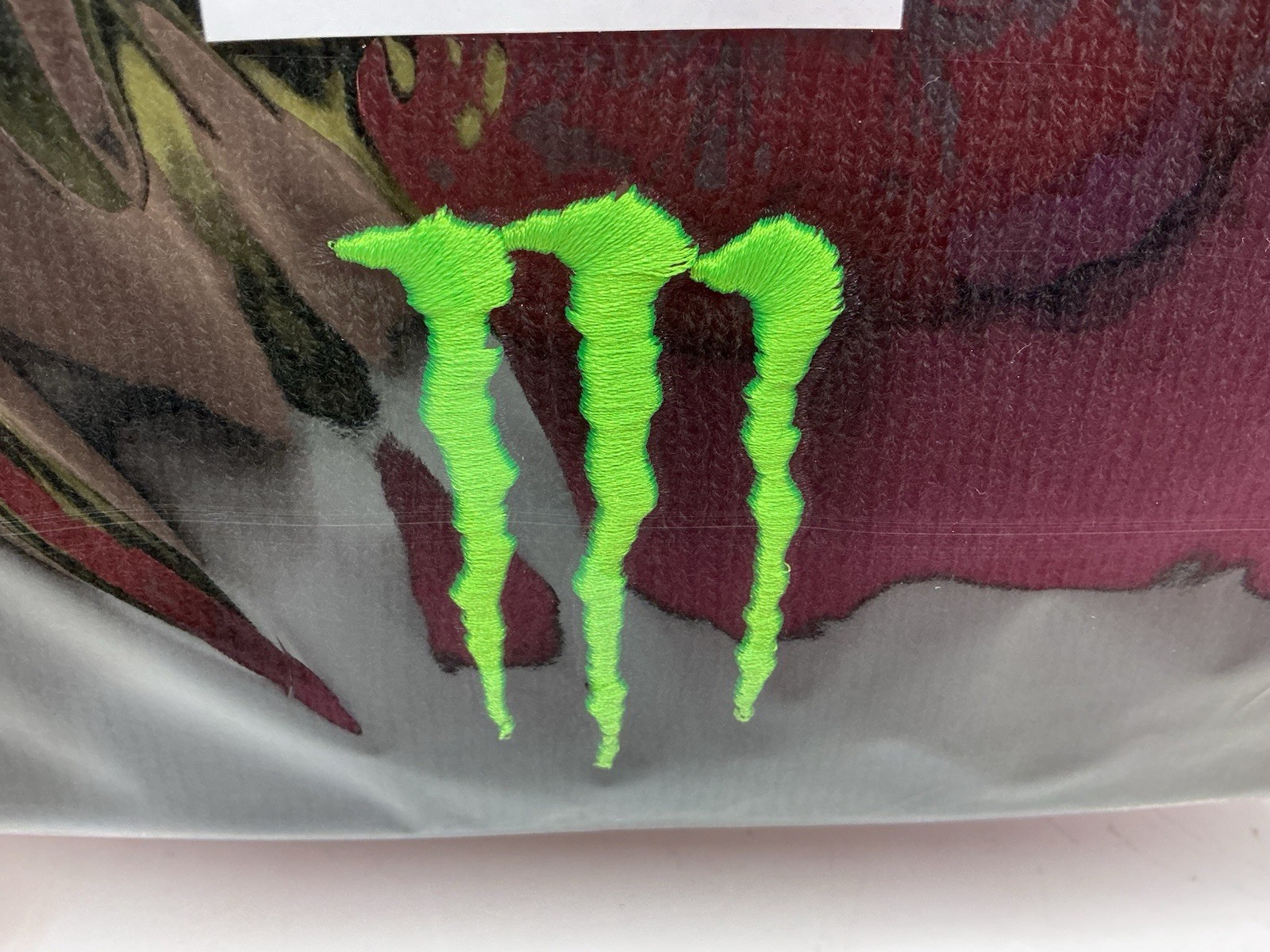 Monster Energy Drink Merch Knit Beanie Hat Black Embroidered Logo NWT