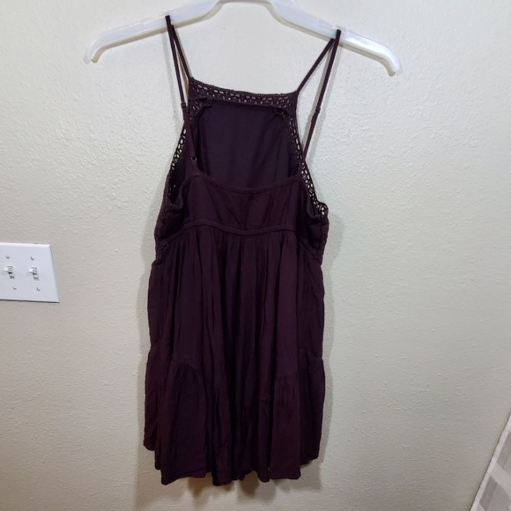 American eagle purple crocheted lace sun dress