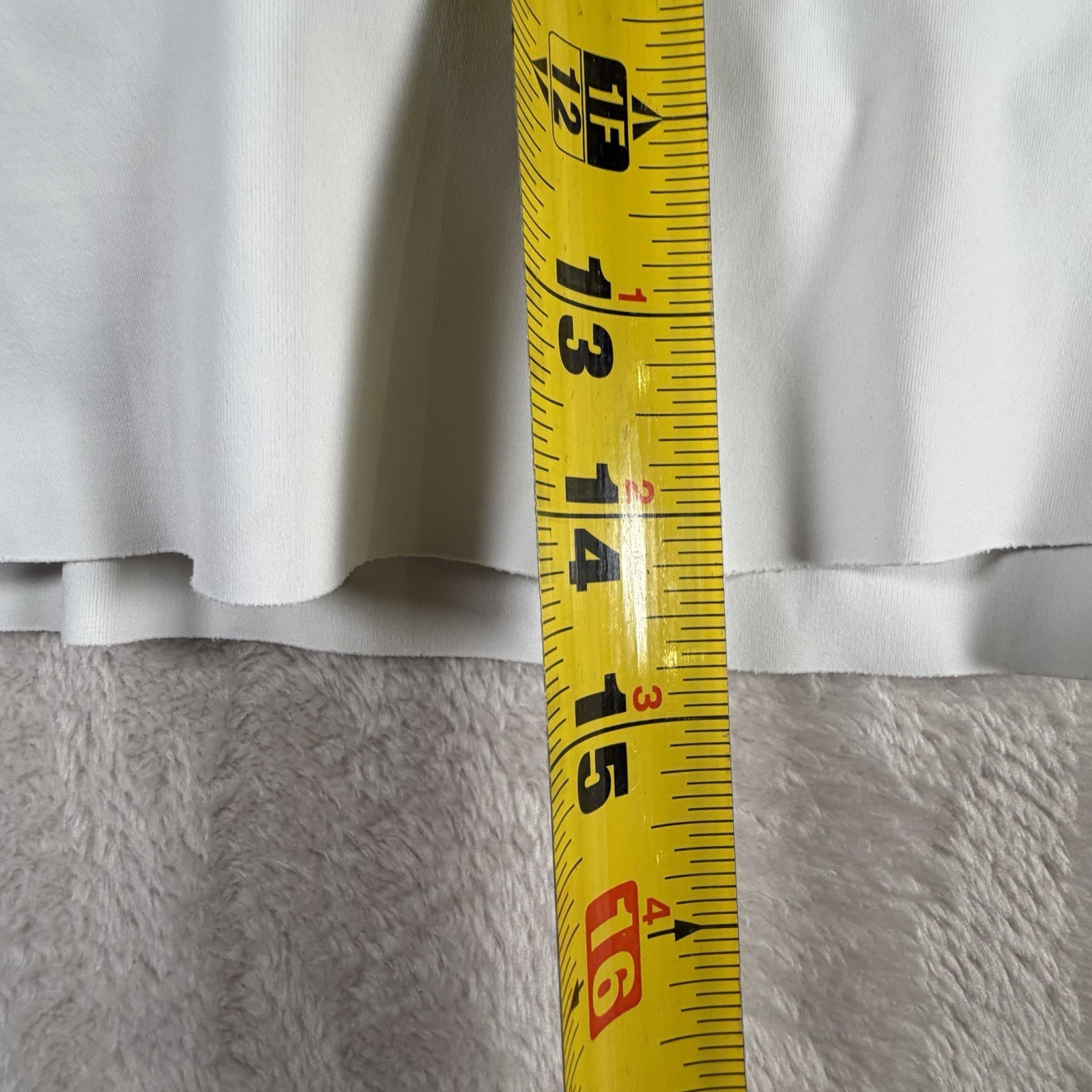 Athleta Match Point Skort White Tennis Golf Athletic Skirt Built In Shorts L