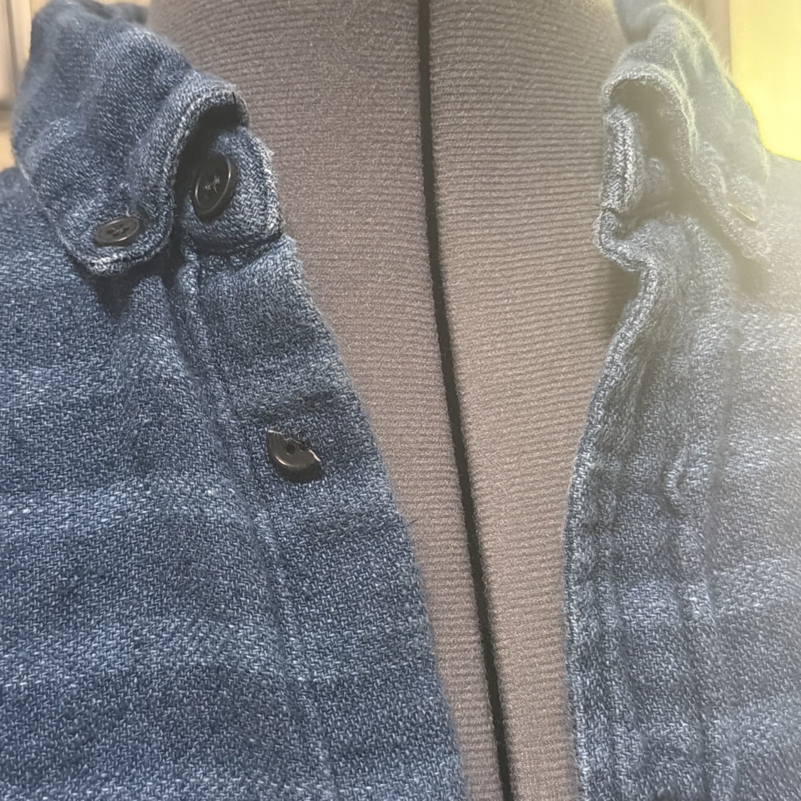 Levi’s Made Crafted Japanese Fabric ButtonDownShirt Mens Size3/L |**FLAWED** |O1