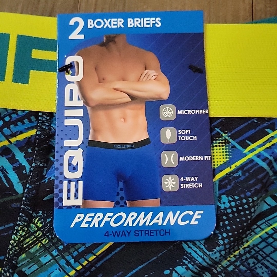 Men’s Equipo 2-pk. Performance Boxer Briefs Size Mens Medium Microfiber Stretch