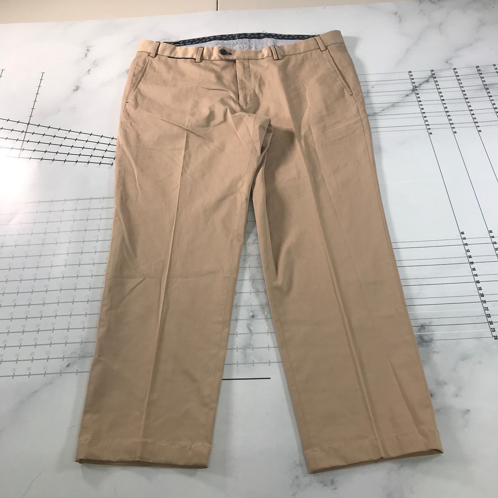 HILTL Cotton Blend Chino Pants Mens 38×28 Beige Beinkultur Seit 1955 Tailored
