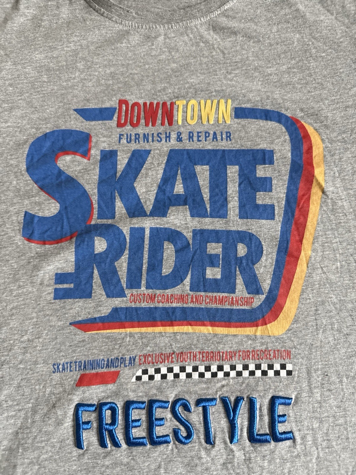 Max Skate Rider Skateboarding Shirt Large Freestyle Embroidered Skatetee VTG