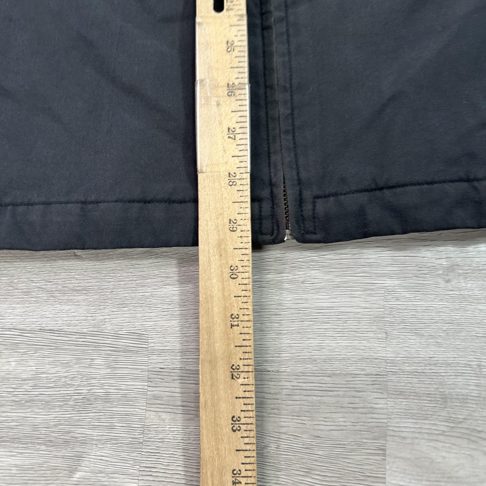 VINTAGE Gap Jacket Mens Large Black Nylon Canvas Full Zip Harrington Workwear