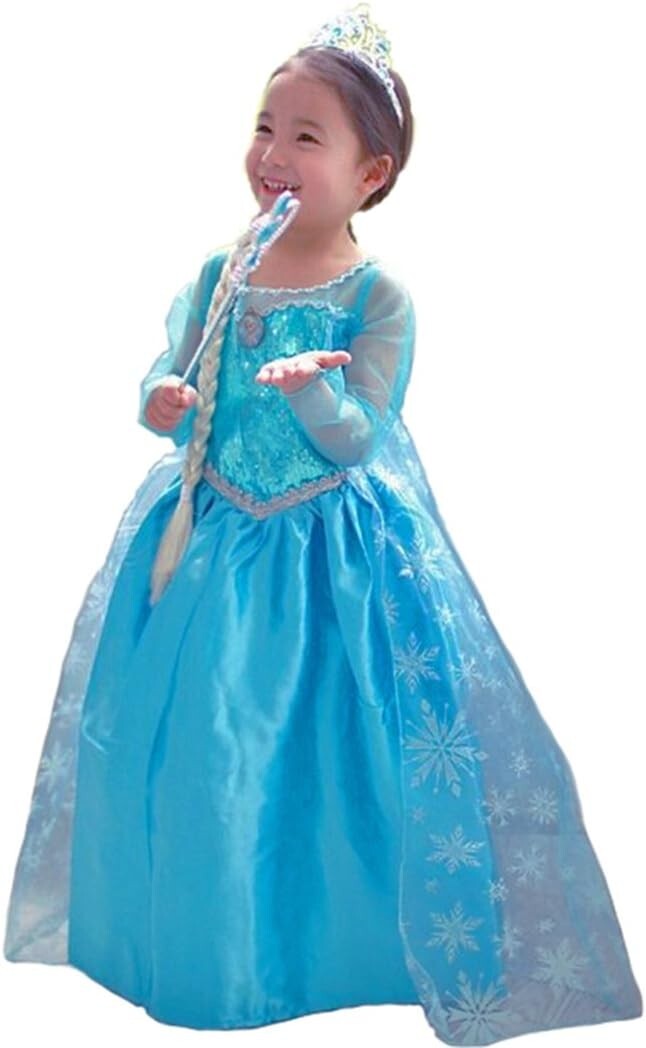 SIZE 8-10 yr Snow Ice Princess Costumes, Inspired by Frozen Princess Elsa
