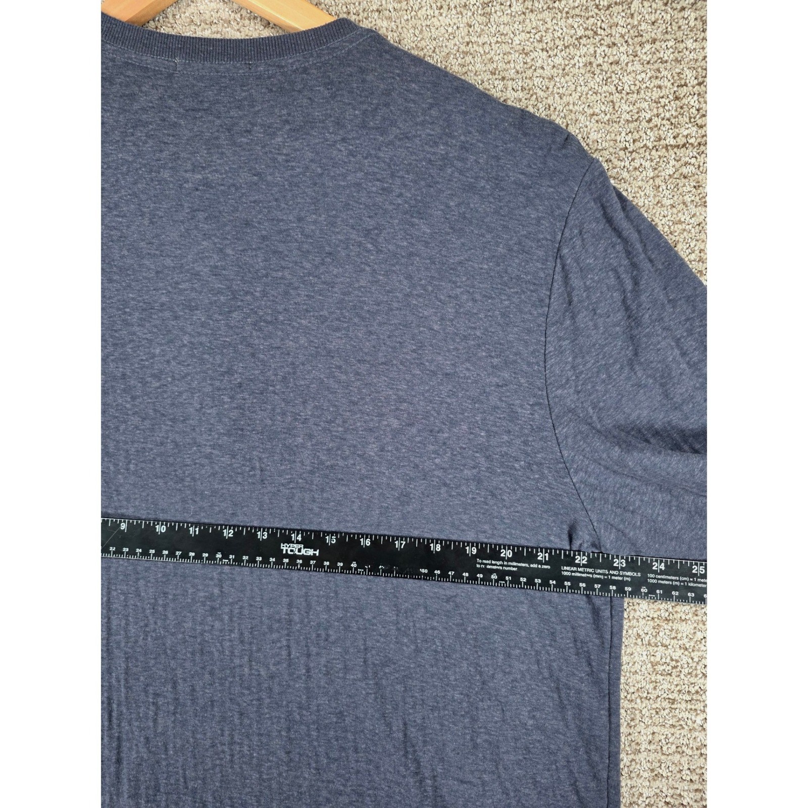Marine Layer Pacific Stretch Henley Mens XL Blue Long Sleeve Shirt Pullover