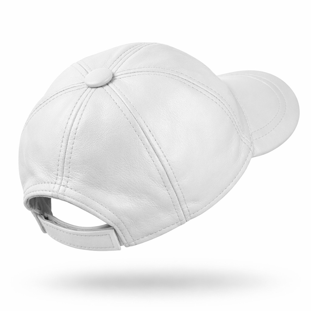 Leather Baseball Cap Hat – 100% Genuine Orange Leather Hat, Limited Edition