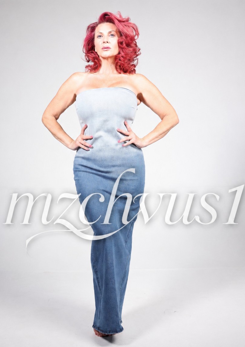 Forever21 Ombre Denim DIP DYE Midi Tube Bodycon Stretch Dress Fitted Large L