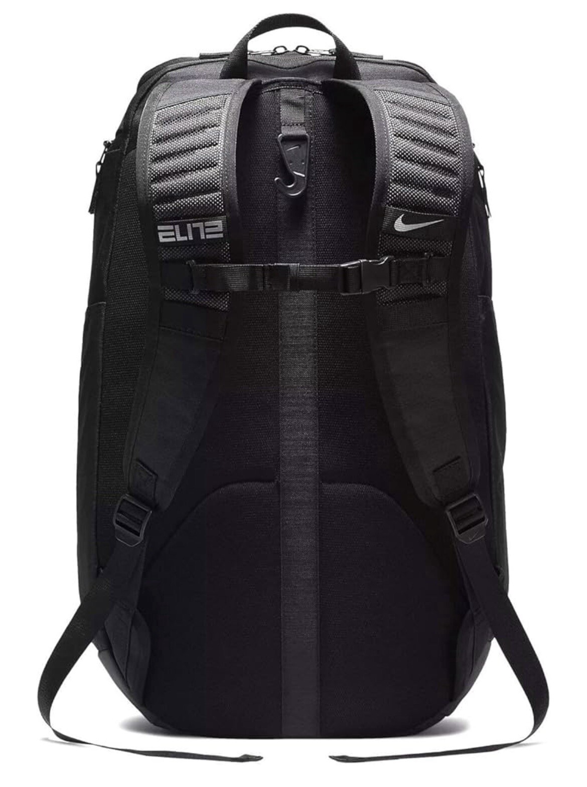 Nike Hoops Elite Pro Basketball Backpack, Black/Metallic/Cool Grey Book Bag