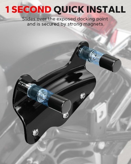 4 PCS Black Docking Hardware Cover Kit Compatible for Touring Electra Glide Road