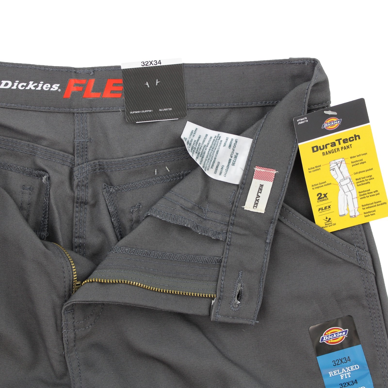 Dickies Duratech Ranger Pants, Relaxed Fit Straight Leg Water Resistant Pants