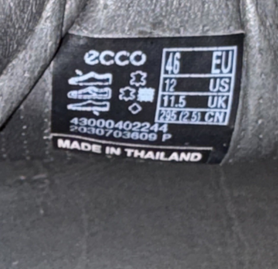 Ecco Soft 7 City Sneakers Shoes Gray Leather Travel Mens Size EU 46 US 12 12.5