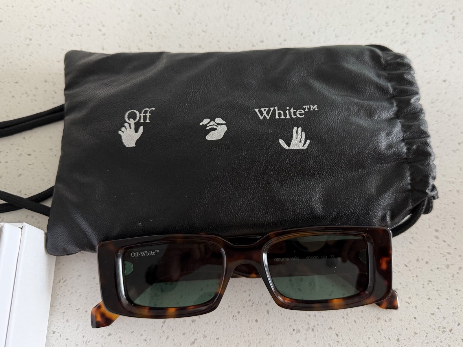 2 Off-White Arthur Rectangular Sunglasses (100% AUTHENTIC) 1 Black & 1 Brown