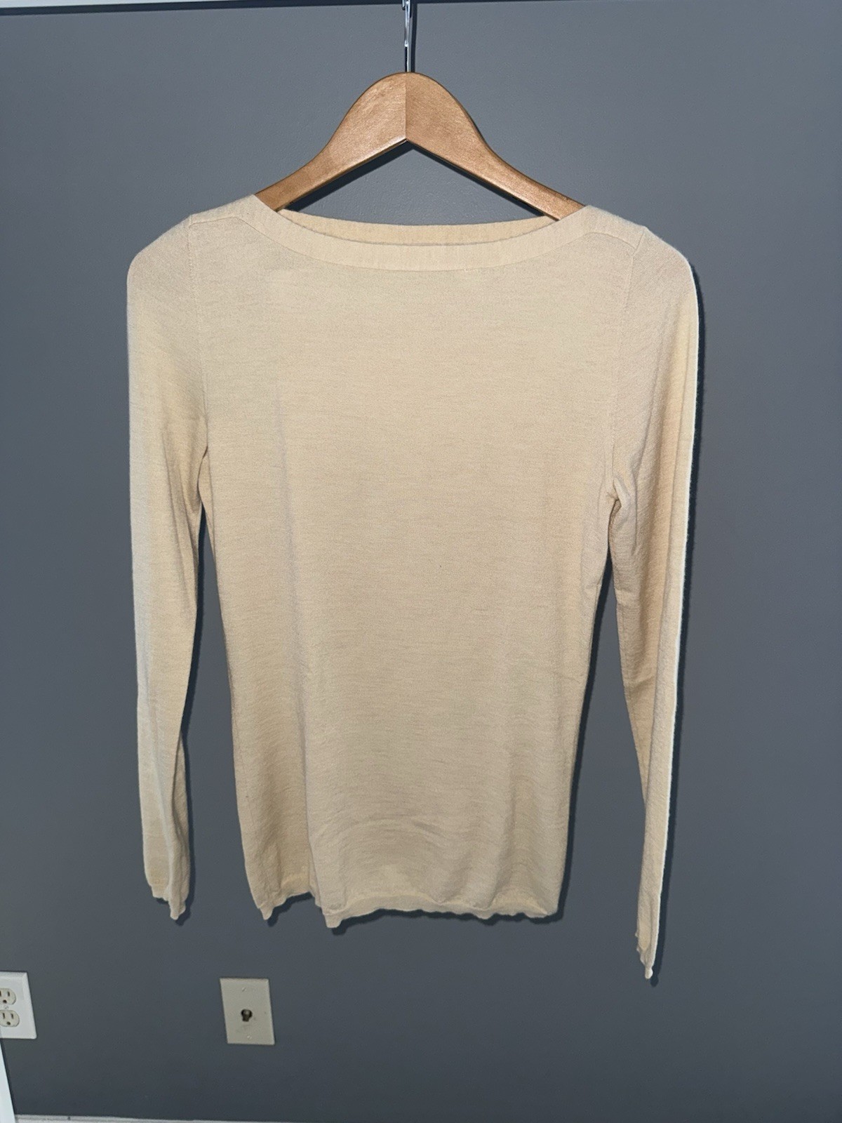 Brunello Cucinelli Grey 100% Cashmere Women’s Sweater Size XL Made in Italy