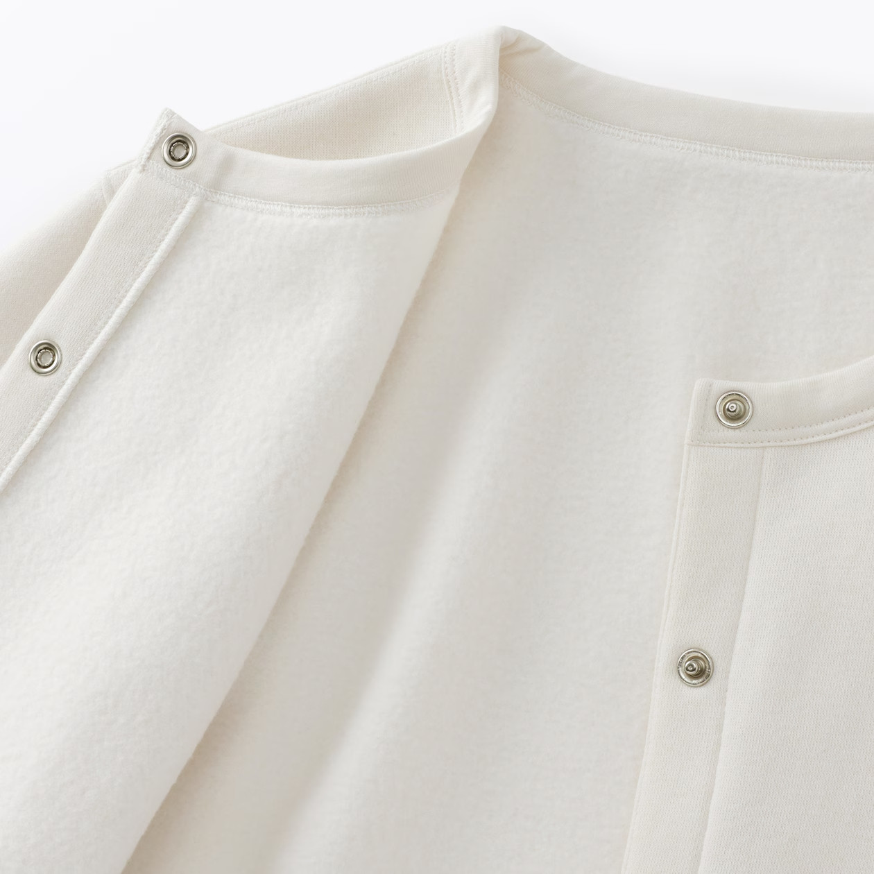MUJI Womens Sweatshirt Cardigan Off White 2026 FedEx