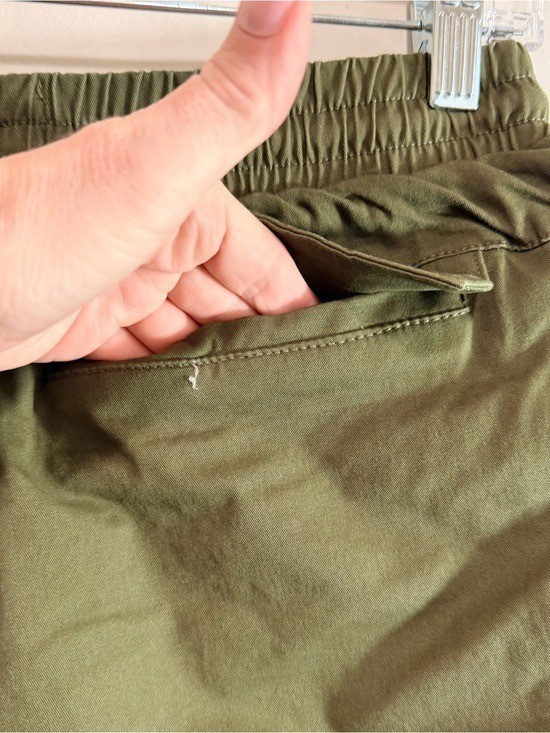 Urban Man Long Length Elastic Waist with Drawstring Green Cargo Shorts XS – XL